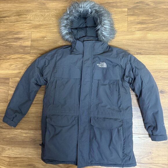 Men's North Face McMurdo Goose Down Parka Large Gray - Picture 1 of 6